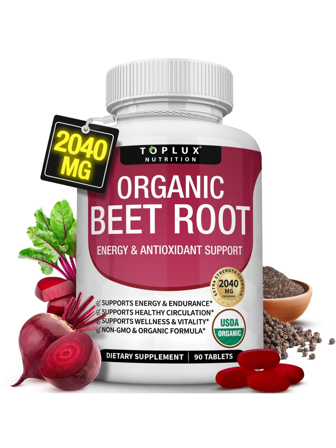 Nitric Oxide Beet Root Capsules – Daily Energy & Circulation Support