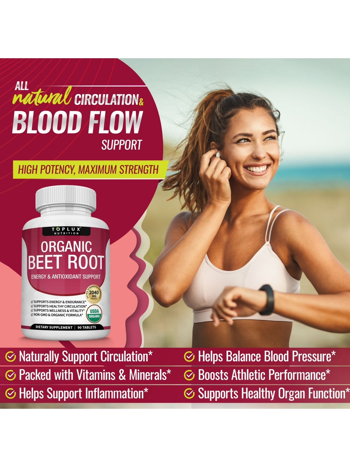 Nitric Oxide Beet Root Capsules – Daily Energy & Circulation Support