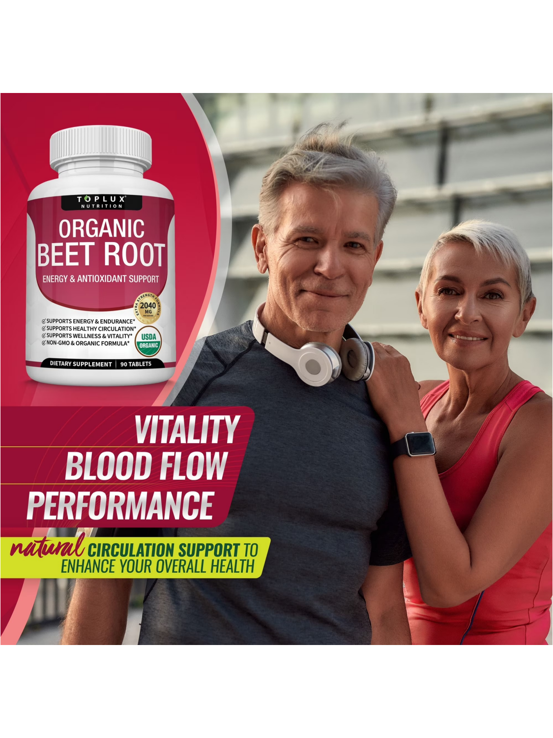 Nitric Oxide Beet Root Capsules – Daily Energy & Circulation Support
