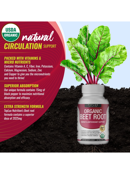 Nitric Oxide Beet Root Capsules – Daily Energy & Circulation Support