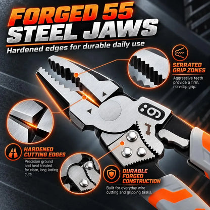 9-Inch Self-Locking Anti-Slip Ratchet Pliers