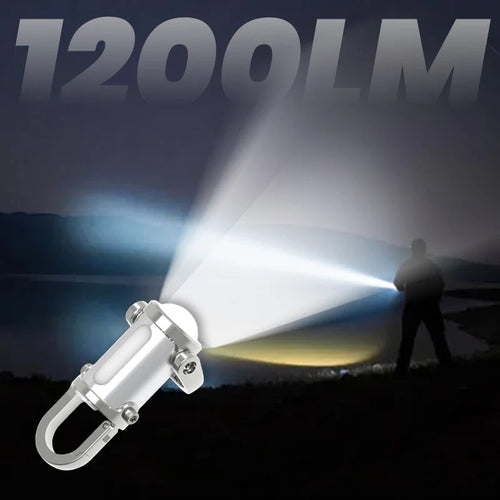 🔦1200LM Mini Keychain Flashlight – Waterproof Multi-Mode LED Light