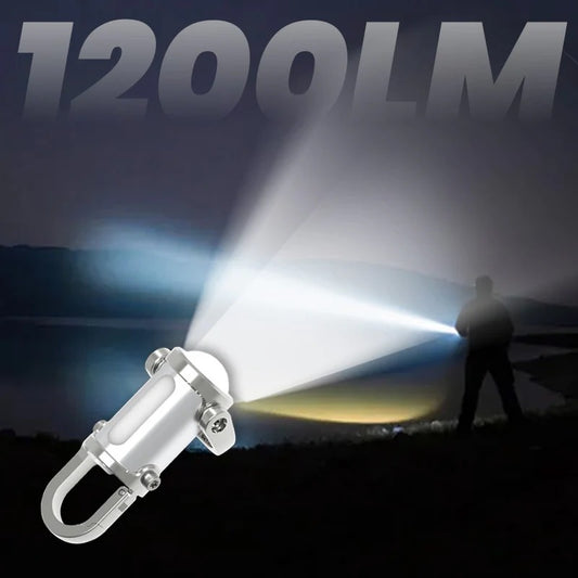 1200LM Mini Keychain Flashlight – Waterproof Multi-Mode LED Light