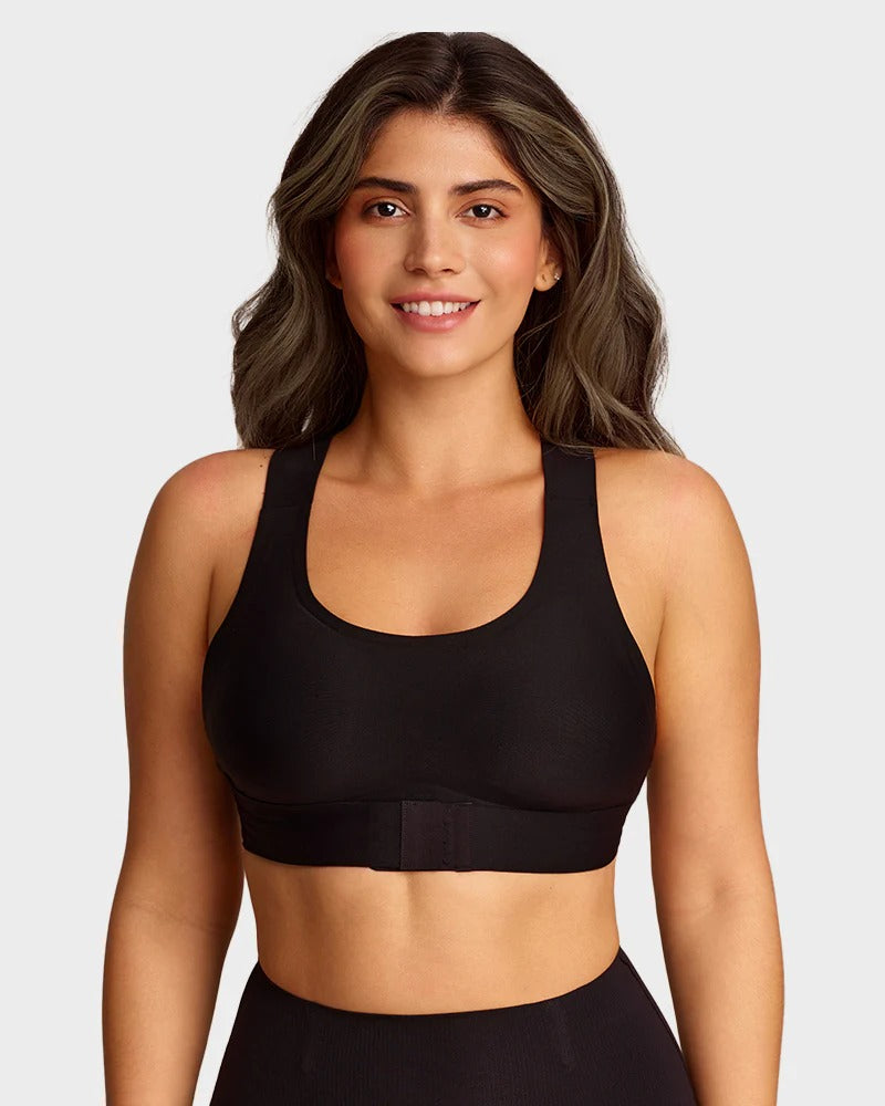 Front Closure Cross-Back Posture Bra – Wireless Support Comfort