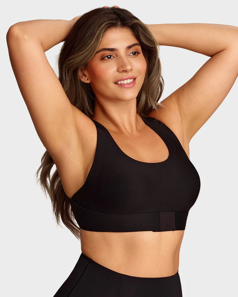Front Closure Cross-Back Posture Bra – Wireless Support Comfort
