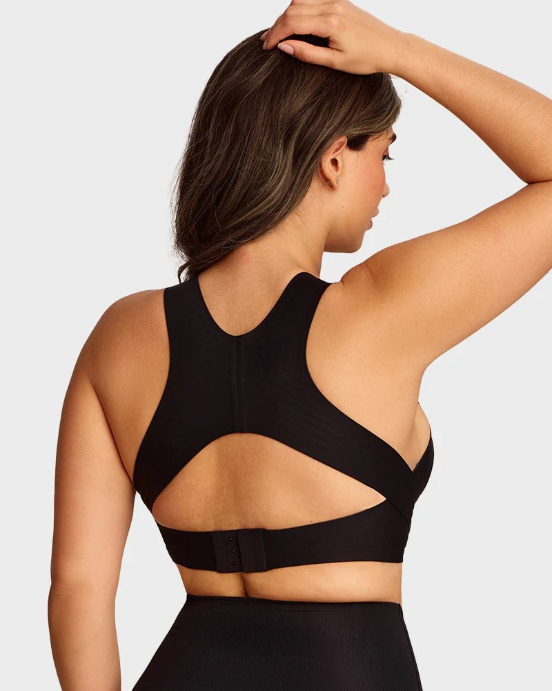 Front Closure Cross-Back Posture Bra – Wireless Support Comfort