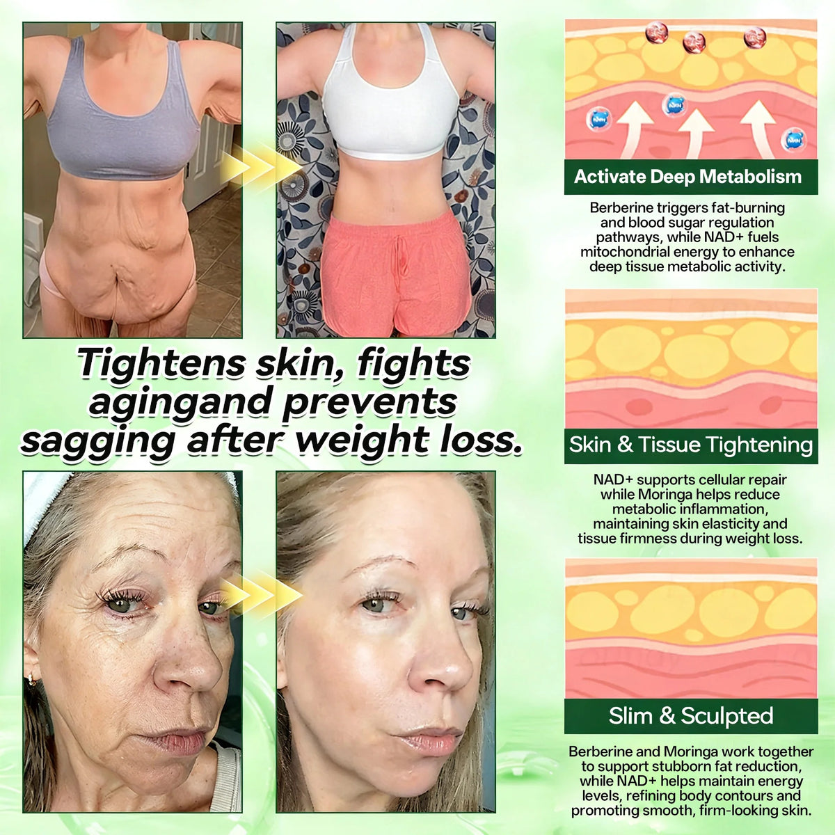 10-in-1 Moringa Berberine NAD+ Advanced Microneedle Patch (7pcs)