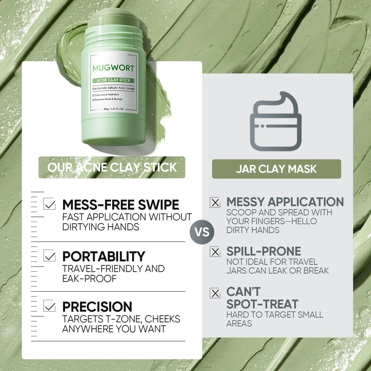 Volcanic Clay Stick Mask for Pores, Acne & Blackheads