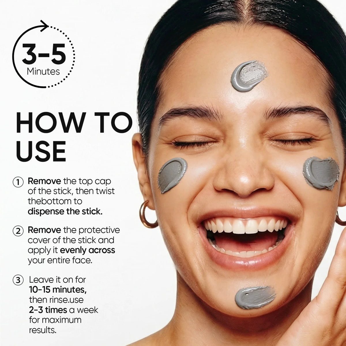 Volcanic Clay Stick Mask for Pores, Acne & Blackheads