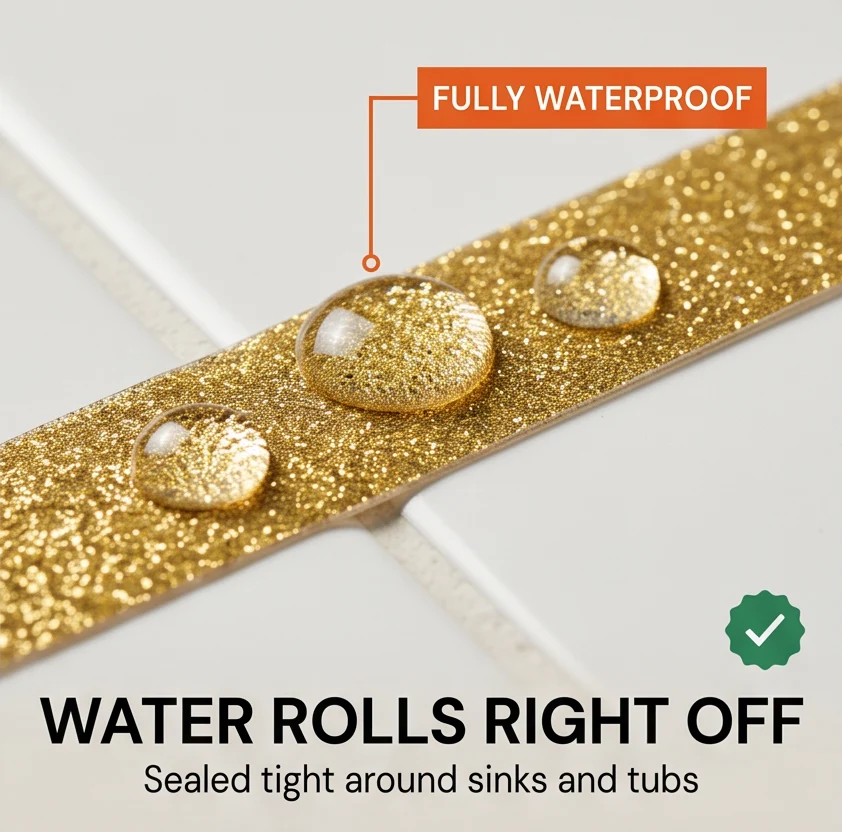 Self-Adhesive Waterproof Tile Sealing Tape – Peel & Stick Caulk Strip