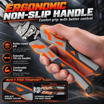 9-Inch Self-Locking Anti-Slip Ratchet Pliers