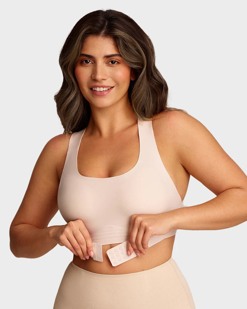 Front Closure Cross-Back Posture Bra – Wireless Support Comfort