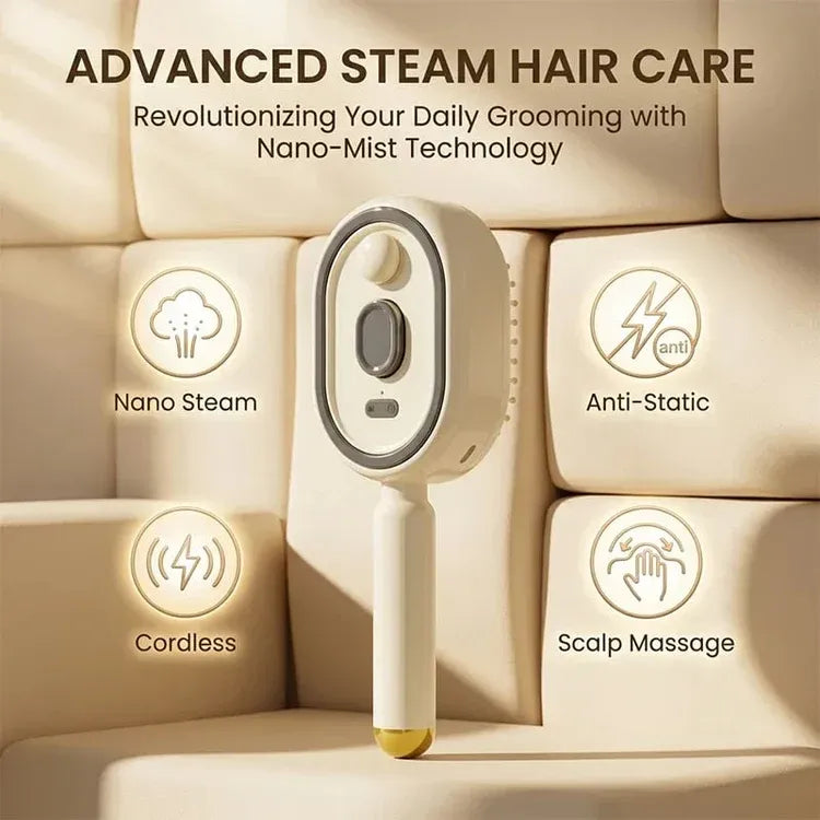 Electric Mist Scalp Massage Brush for Smooth Healthy Hair
