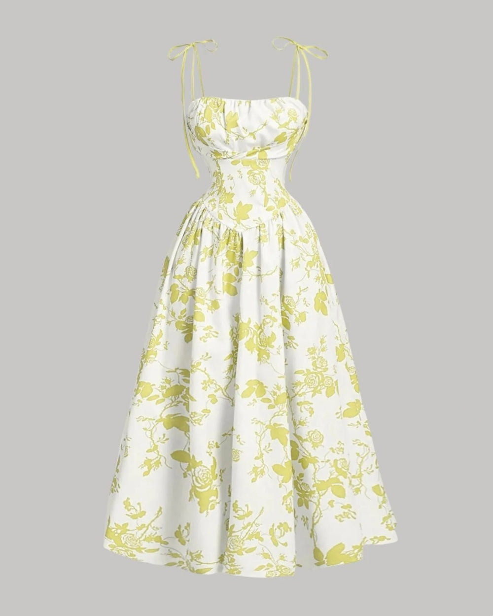 Floral Tie-Shoulder Cami Dress – Summer Sleeveless Sundress