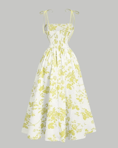 Floral Tie-Shoulder Cami Dress – Summer Sleeveless Sundress