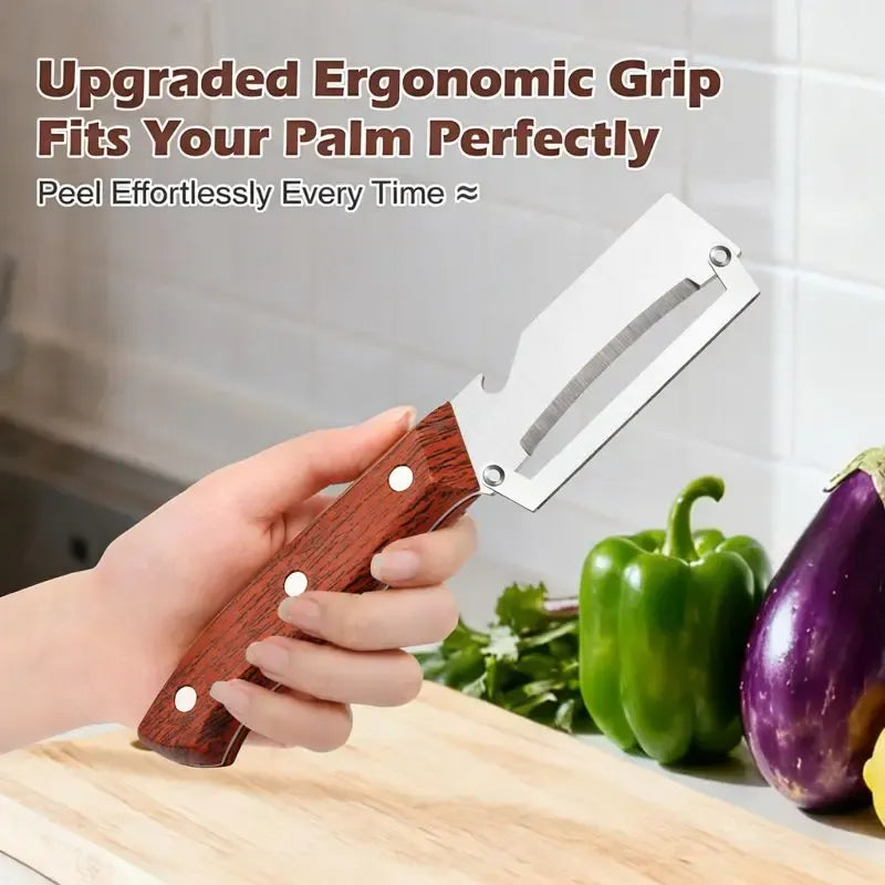 2-in-1 Fruit & Veggie Peeler with Built-in Bottle Opener