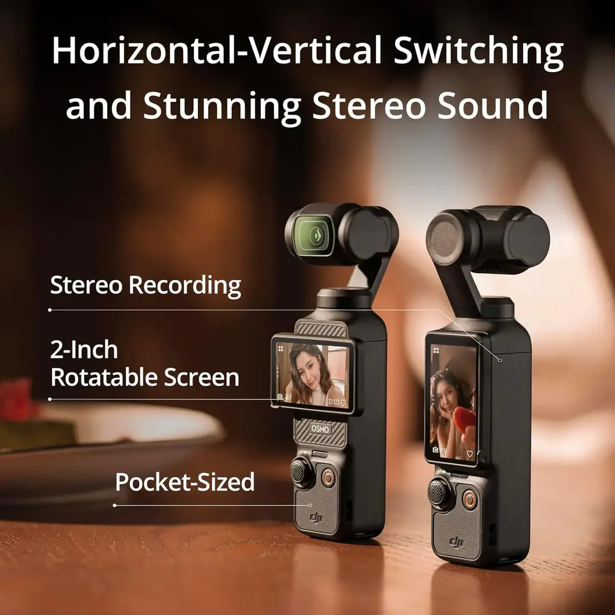 4K Vlog Camera Pocket Stabilized Video Camera 32GB Option