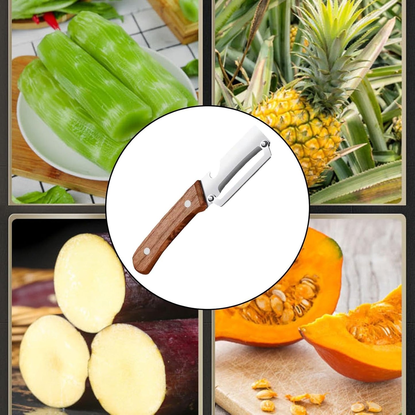 2-in-1 Fruit & Veggie Peeler with Built-in Bottle Opener
