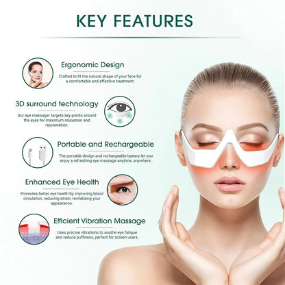 Red Light Therapy Eye Glasses – Reduce Dark Circles & Eye Fatigue