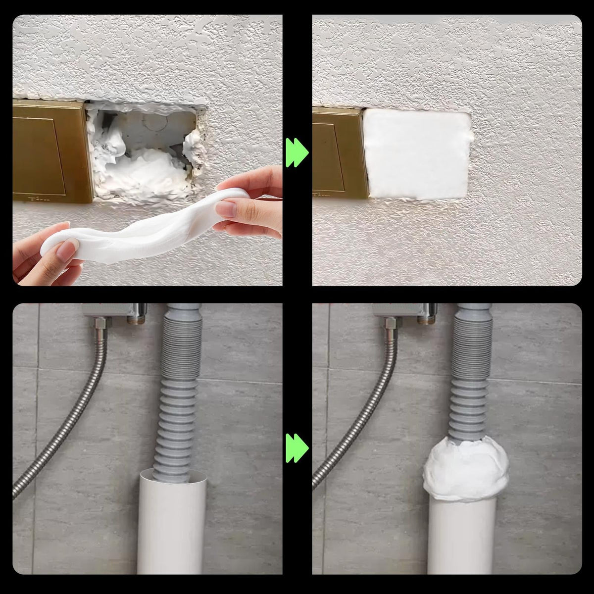 6 PCS Waterproof Seal Putty for Wall Holes & Pipe Repairs – Moldable, Fast-Curing Leak Repair