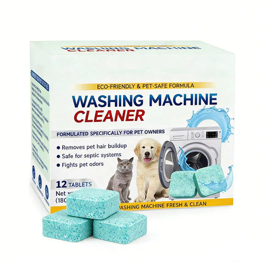 Eco-Friendly Washing Machine Cleaner 12ct - Removes Pet Hair & Odor Neutralizer