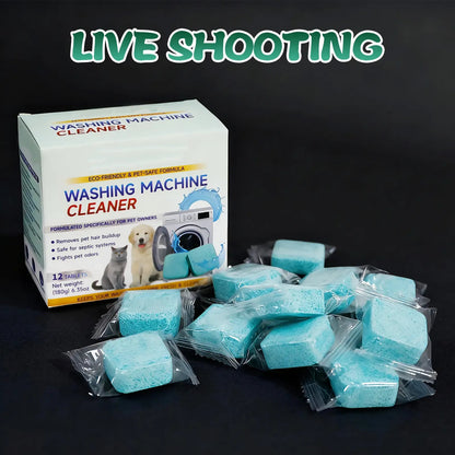 Eco-Friendly Washing Machine Cleaner 12ct - Removes Pet Hair & Odor Neutralizer
