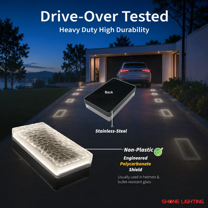 Solar 4×8 Inch LED Paver Lights