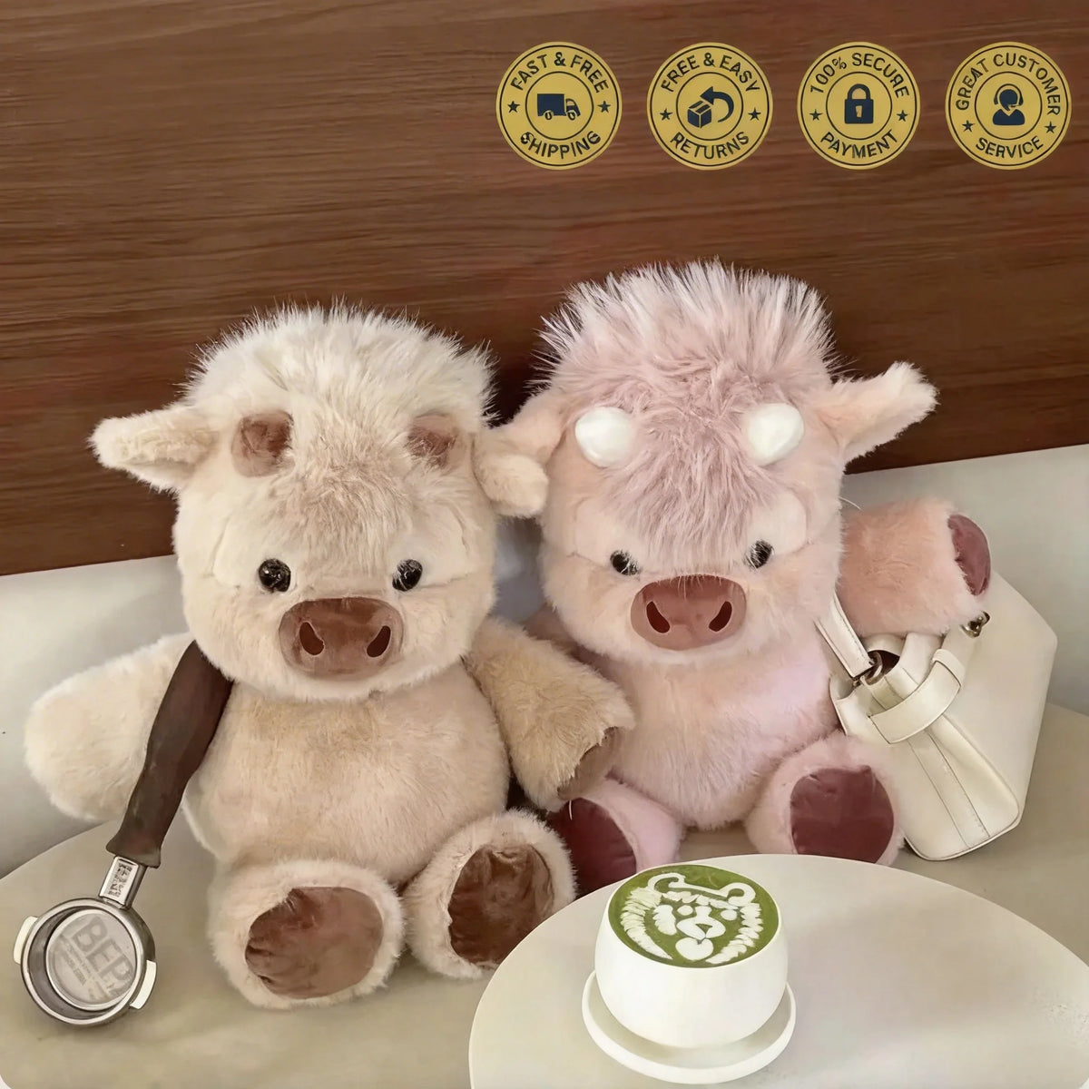 Running Highland Cow Plushie