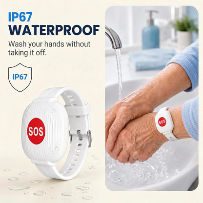 SOS Emergency Alert Bracelet for Seniors – Instant Panic Button with App Notification