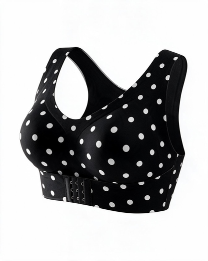Front Closure Cross-Back Posture Bra – Wireless Support Comfort