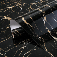 Gold Flake Black Marble