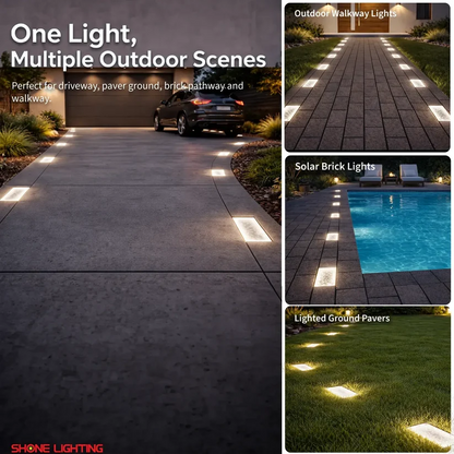 Solar 4×8 Inch LED Paver Lights