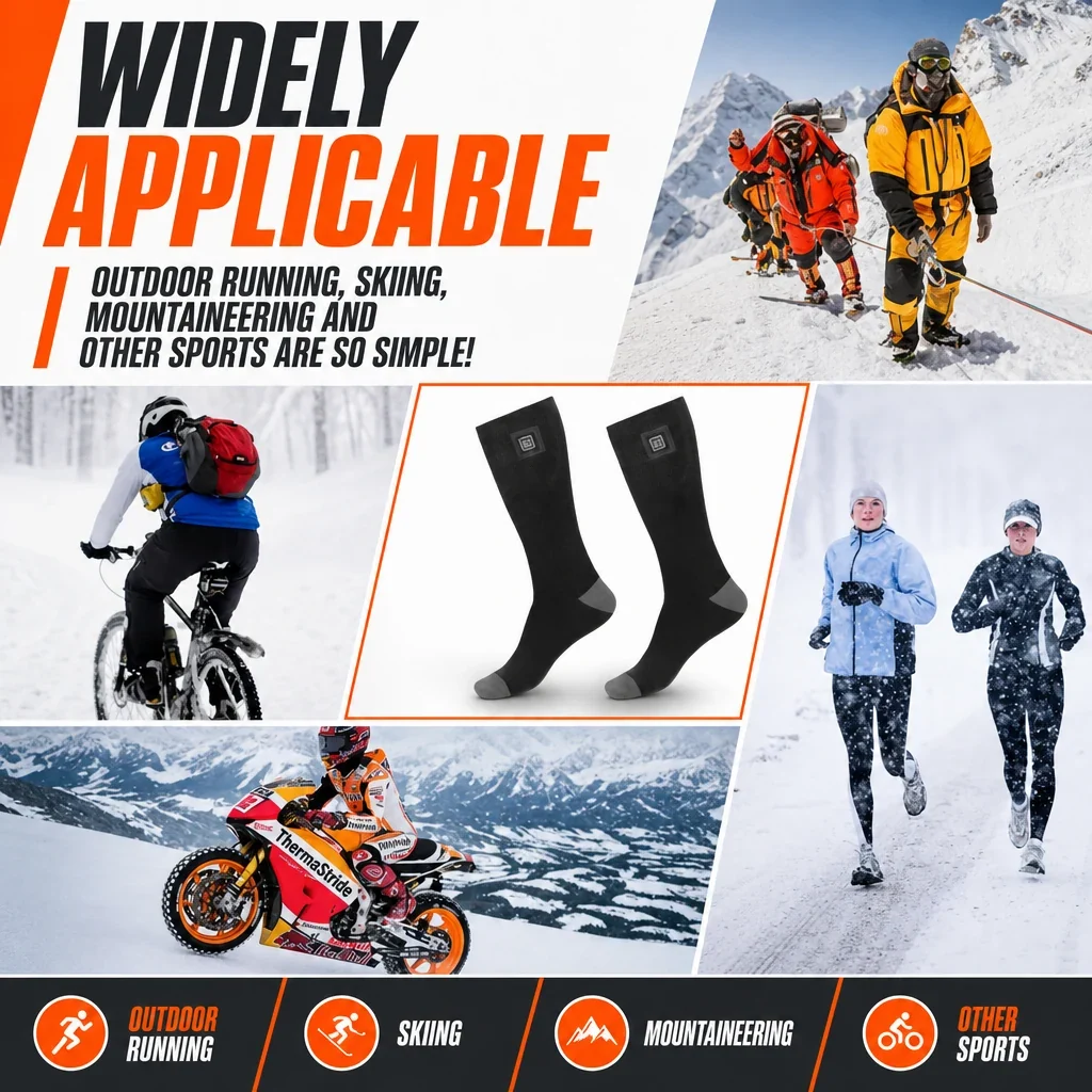 Rechargeable Heated Socks - Adjustable Temperature