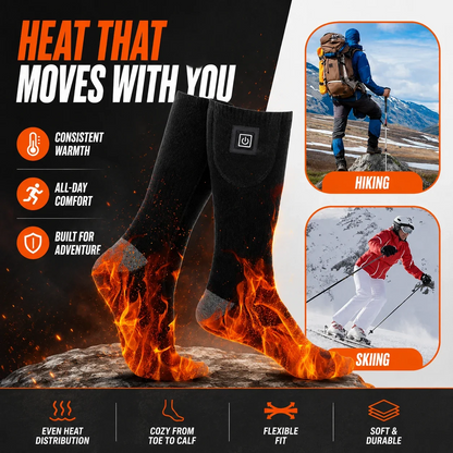Rechargeable Heated Socks - Adjustable Temperature